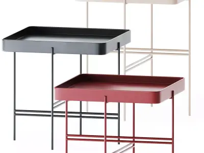 Metal Square Coffee Tables Tray by Potocco 3D model