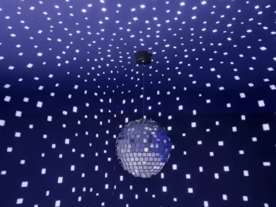 Mirror ball Low-poly 3D model