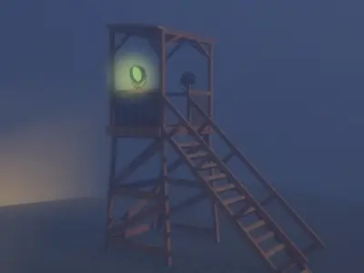 Tower guard Low-poly 3D model