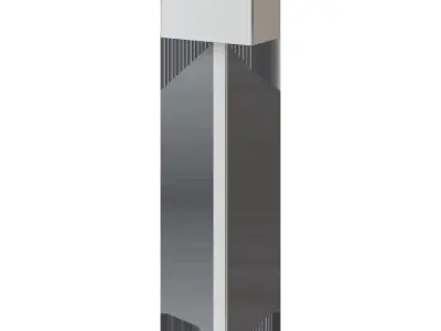 TOMELILLA Floor lamp nickel-plated white 150 cm 3D model