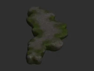 Rock Walkway 4 - Moss 1 Low-poly 3D model