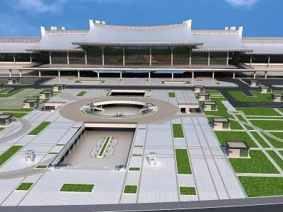 XiaMen railway Station 3D model