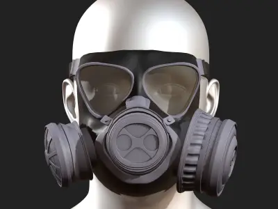 gas mask helmet scifi  Low-poly 3D model