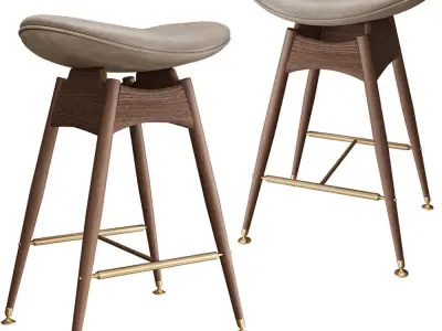 Barstool Circle Low-poly 3D model