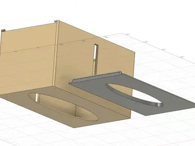 Wall tissue box with 2 doors 3D print model