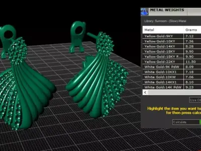 Earring  gold 3D print model