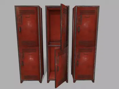locker 7 Low-poly 3D model