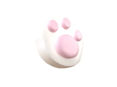 Cat Paw v1 001 Low-poly 3D model