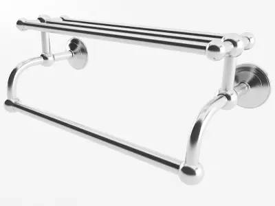 Metal Bathroom Towel Rack 3D model