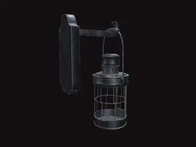 Medieval Torch V15 Low-poly 3D model