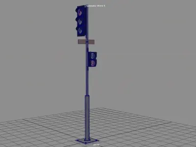 3D Model of Urban Traffic Light 3D model