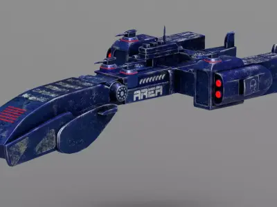 Spaceship Low-poly 3D model