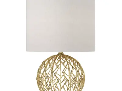 Modern Gold Lattice Table Lamp Low-poly 3D model