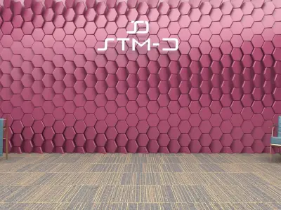 STM-D hexagon wall parametric model 150 Low-poly 3D model