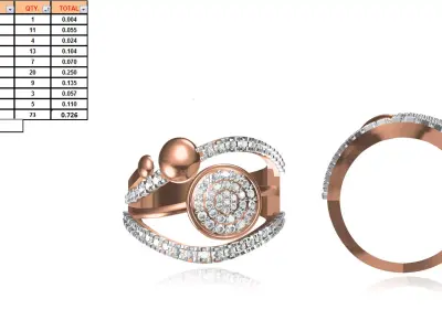 Ladies-Elegant Stone Rings For Womens 68 3D print model