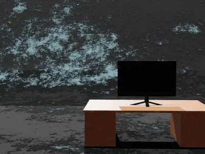 office desk  monitor  Texture