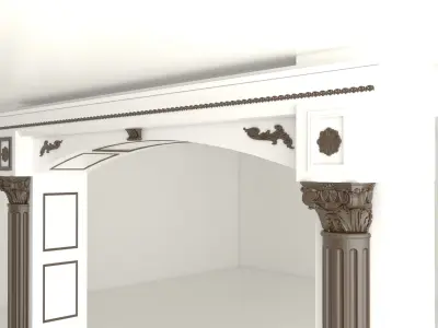 Modern 3d cnc door Low-poly 3D model