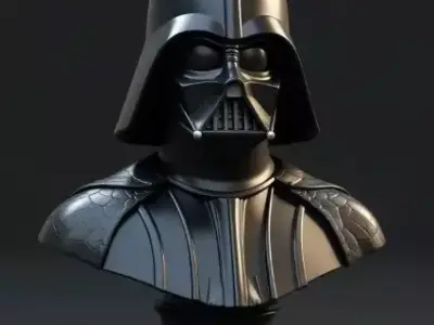 Darth Vader Bust STL Epic Star Wars 3D Print Model for Display  3D print model