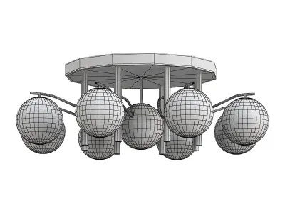 moderli ceiling light with six balls 3D model