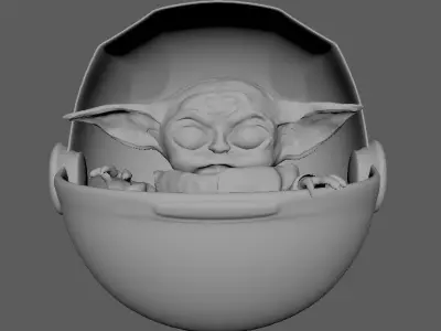  Baby Yoda from the series Mandalorian 3d 3D model