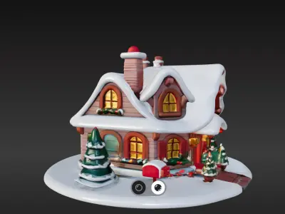 Cozy 3D Christmas Cottage Series 1 3D print model