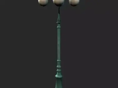 LightPole street lamp Free low-poly 3D model
