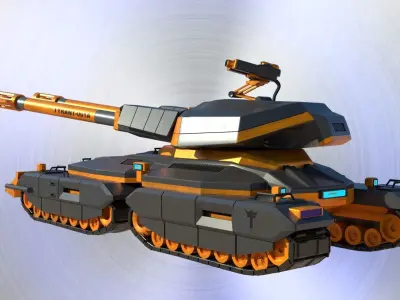Tyrant Tank-001A Low-poly 3D model