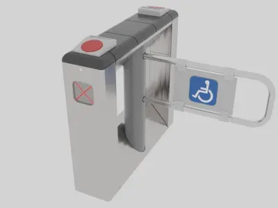 Disabled Turnstile 3D model