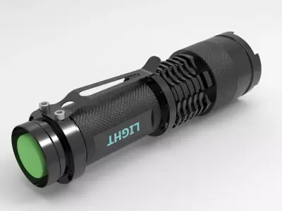 Flashlight with lens 3D model