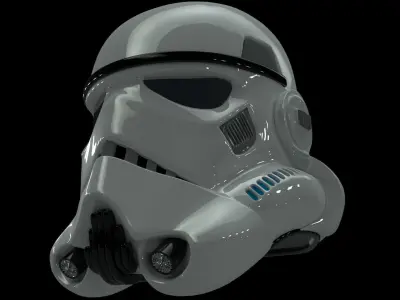 Imperial Stormtrooper Helmet Low-poly 3D model
