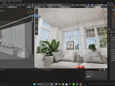 Modern Living Room 3D Model  High-Quality Interior Design 3D model