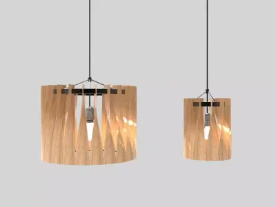 Veneer Pendant Lamp Free 3D model