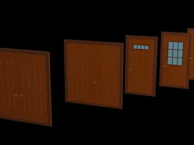 Doors Low-poly 3D model get