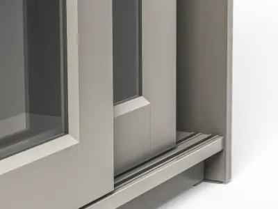 HAUGA - Glass door cabinet 3D model