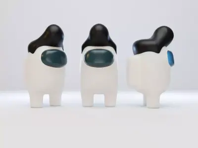 Among Us Pompadour Character  3D model