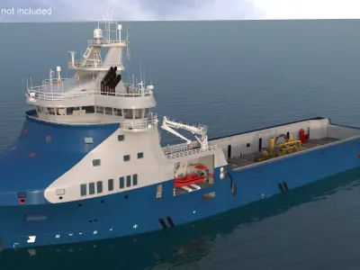  Handling Tug Vessel with Arthropod 600 Subsea Pipeline Trencher 