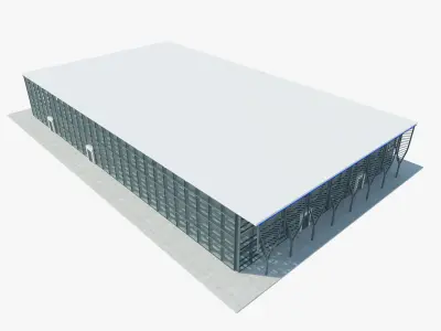 Exhibition Hall exterior and interior 18 3D model