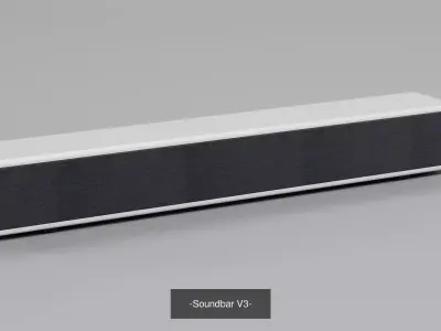 4 White Speakers - Modern Audio Units 3D Model Pack