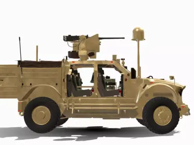 JLTV 4X4 MRAP  Low-poly 3D model
