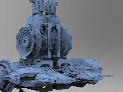 Sci-Fi Droid ship 9 3D 3D model