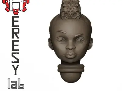 Heresylab - Female Sci-Fi heads for conversions SET 4 of 21 3D print model