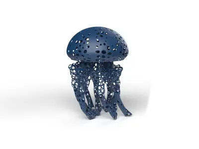 Jellyfish Voronoi Low-poly 3D model