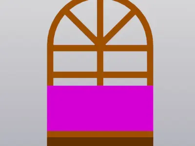 Hanging wall decor Flower window 3D print model