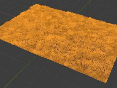 Fluffy floor rug carpet 3D model
