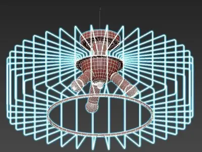 wilhelmina-4018-213-b0050322 gold caged ceiling light 3D model
