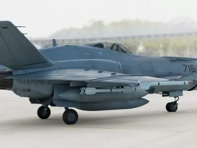 Viper F-40 Marines Jet Fighter Concept Aircraft 3D model