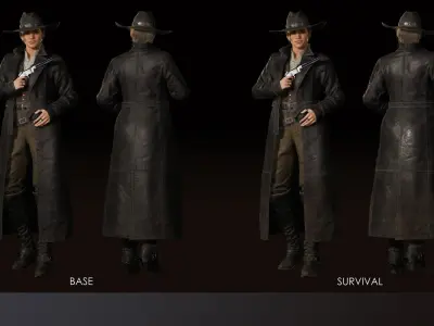 Western Characters Series - Adventure Survival Cowboy Man Low-poly 3D model