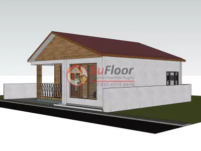 House 8x12m code 549 - Sketchup 3D model 3D model 3D model