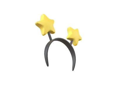 Star Headband v1 010 Low-poly 3D model