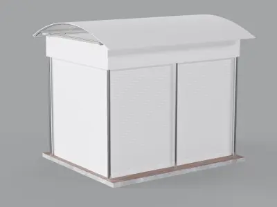 Kiosk Low-poly 3D model